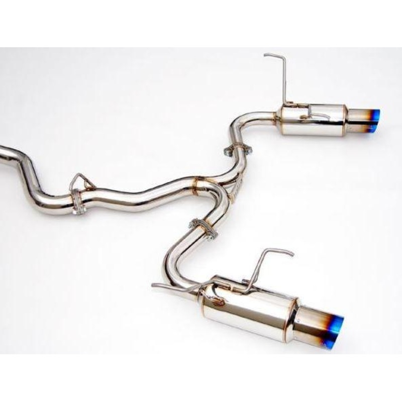 Invidia Dual N1 Titanium burnt tips Catback Exhaust | 2008-2014 Subaru WRX STI Hatchback (HS08STIGTT)