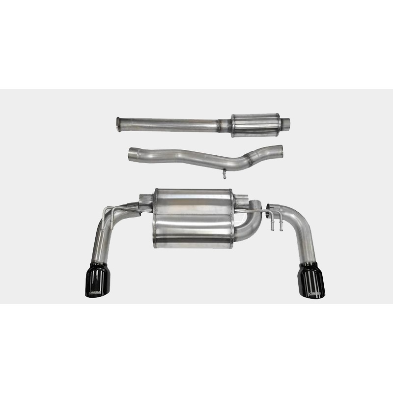 Corsa Dual Rear Cat-back Exhaust | 08-14 Evo X Black Sport (14858BLK)