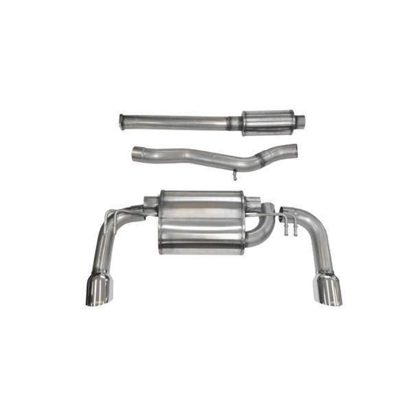 Corsa Dual Rear Cat-back Polished Sport Exhaust | 2008-2015 Mitsubishi Evo X (14858)