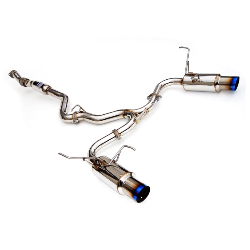Invidia N1 Twin Outlet Single Layer Tip Titanium Cat-Back Exhaust | 2008-2014 Subaru WRX STI Sedan (HS11STIGTT)
