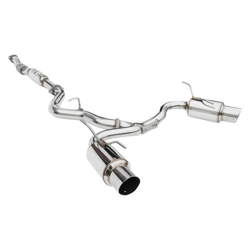 Invidia Dual N1 Single Layer SS Tipped Cat-back Exhaust | 2008-14 Subaru WRX / STI Hatchback (HS08STIGTP)