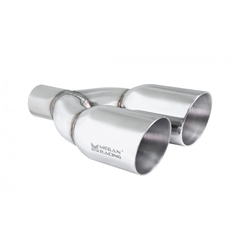 Megan Racing Driver's Side Universal Dual Chrome Tips (MR-UT-TRT-DS)