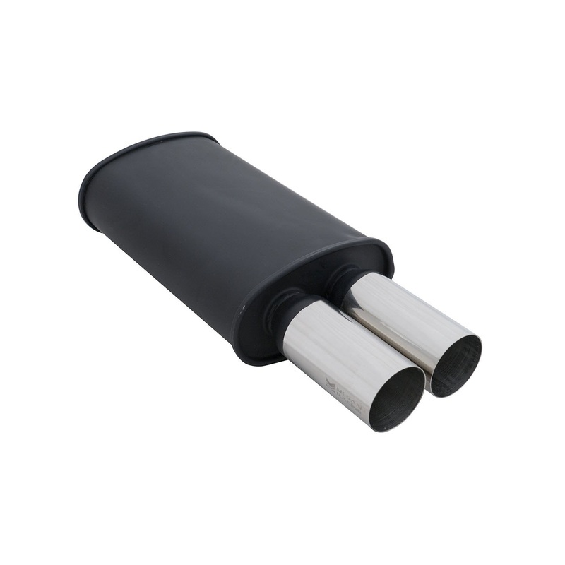 Megan Racing Universal Black Muffler Dual Chrome Tips (MR-MU-MDT-B)