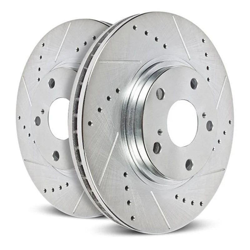 Power Stop Rear Evolution Drilled & Slotted Rotors - Pair | 2022+ Volkswagen Golf GTI Mk8 & 2017-2018 Audi RS3  (EBR1070XPR)