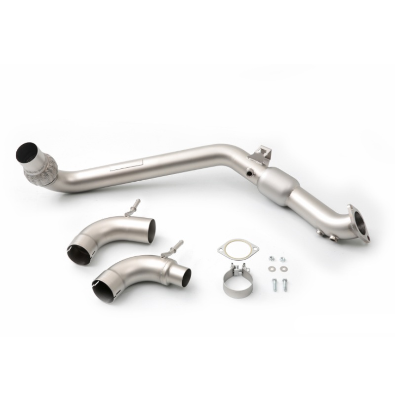 CP-E QKspl Downpipe w/ High Flow Cat | 2015+ Ford Mustang Ecoboost (FDDP00006T)