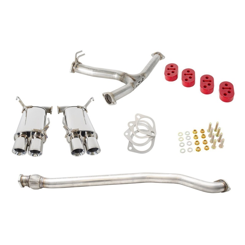 GrimmSpeed Un-Resonated Cat-Back w/ Dual Mufflers | 2011-2018 Subaru WRX/STi Sedan (070034)